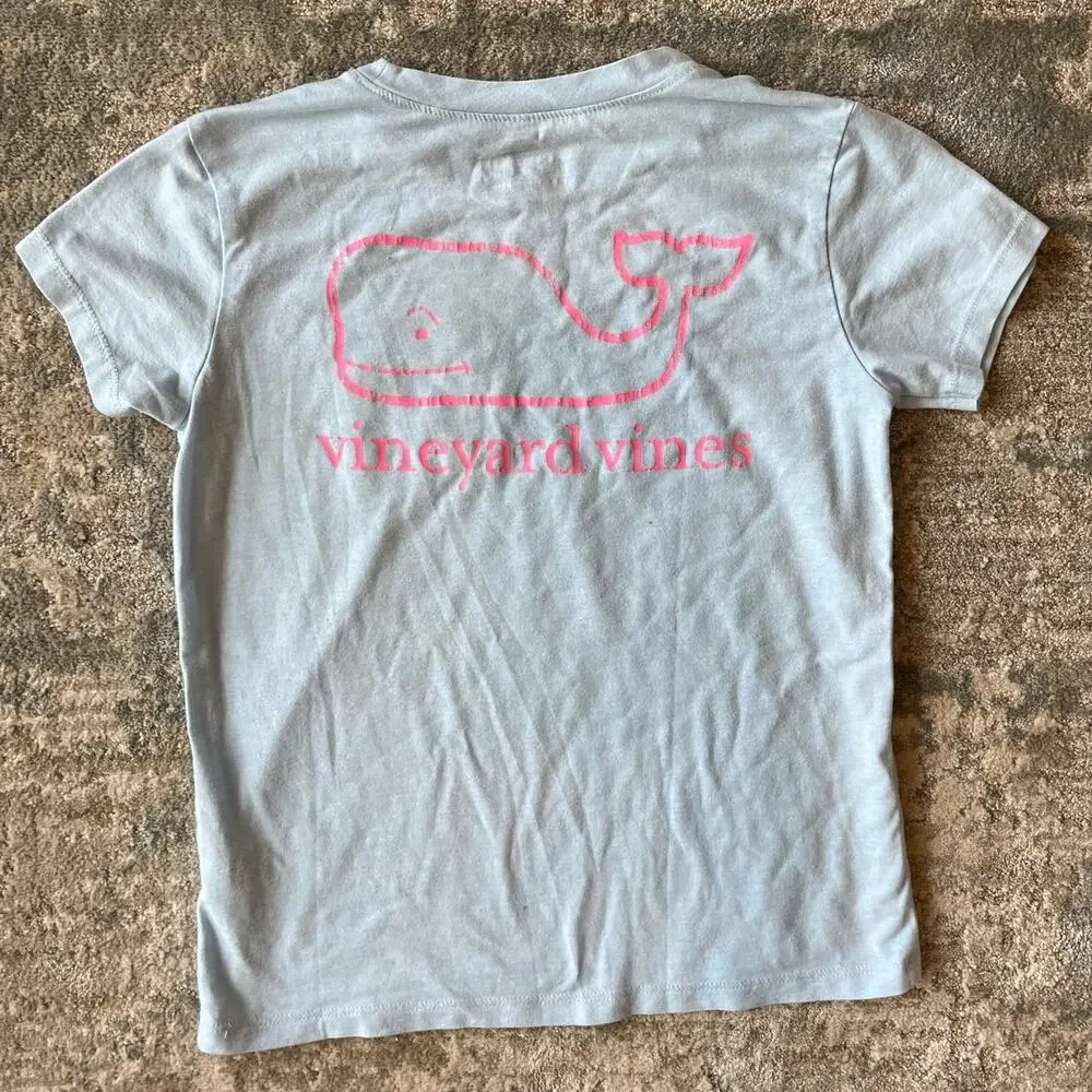 Vineyard Vines Vintage Whale Edgartown Pocket Tee Shirt S 7-8